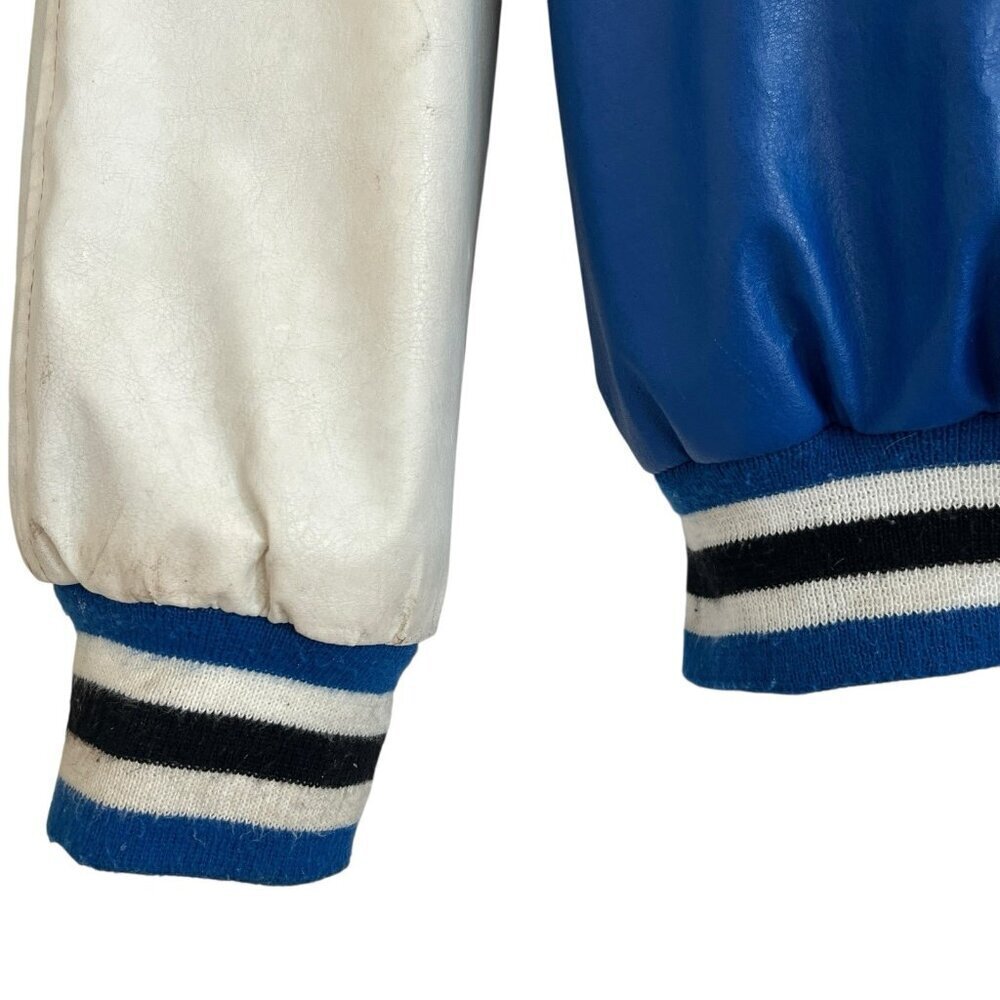 Duke Blue Devils Varsity Wool Blend Jacket L Blue Steve and Barrys Distressed - Picture 12 of 16